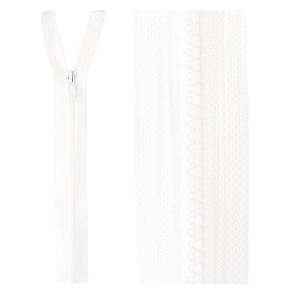 Divisible zipper G75 white