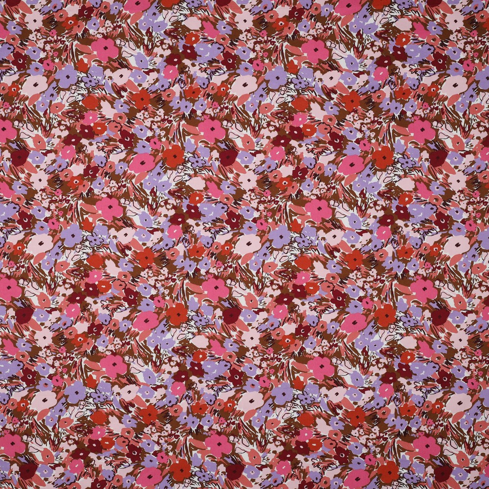 Popeline | Tissu chemisier coton | floral