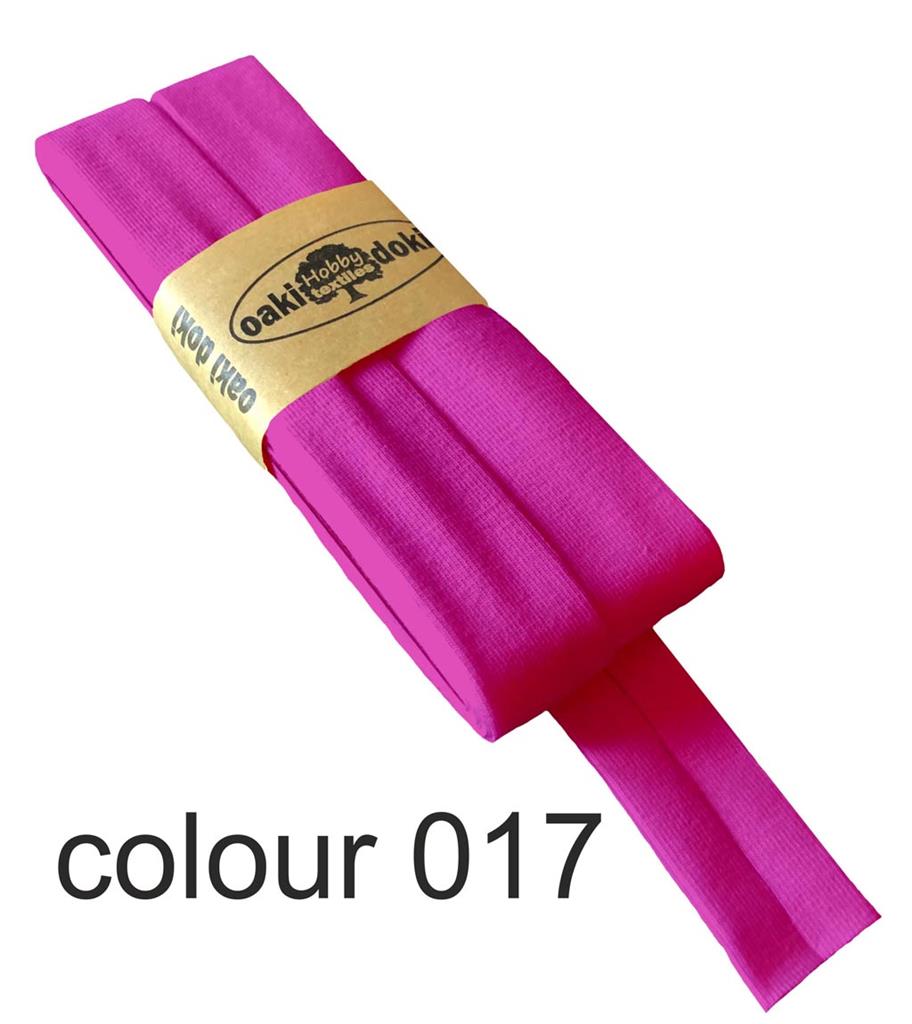 Jersey bias binding | oaki doki | different colors | 3 meters, 20mm pink 017