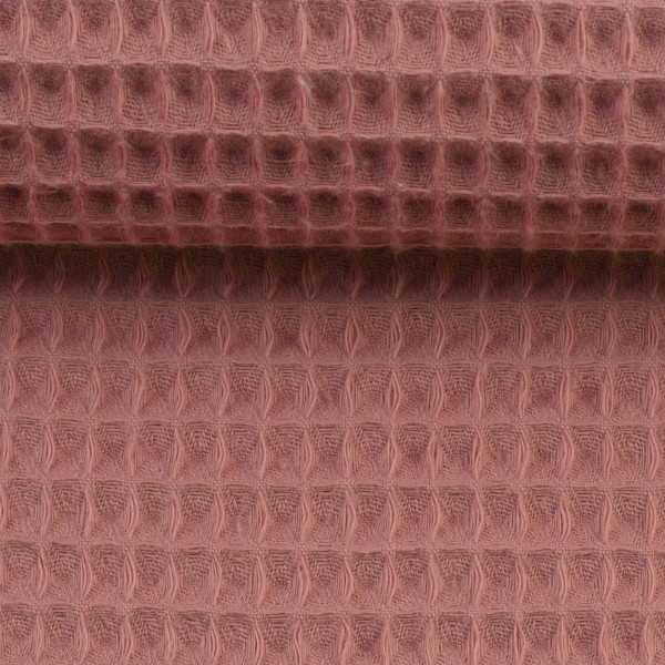 Waffle piqué, waffle, honeycomb | Nelson | Uni, old pink
