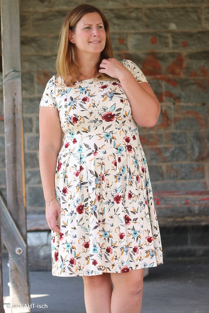 Viskosejersey | Amsterdam by Swafing | geblümt, weiß | Reststück 1,4M