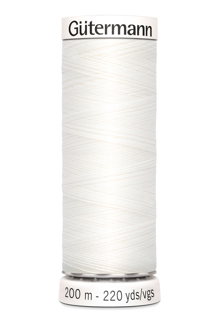 Tout à l'égout Gütermann 200m | Couleur blanc 800