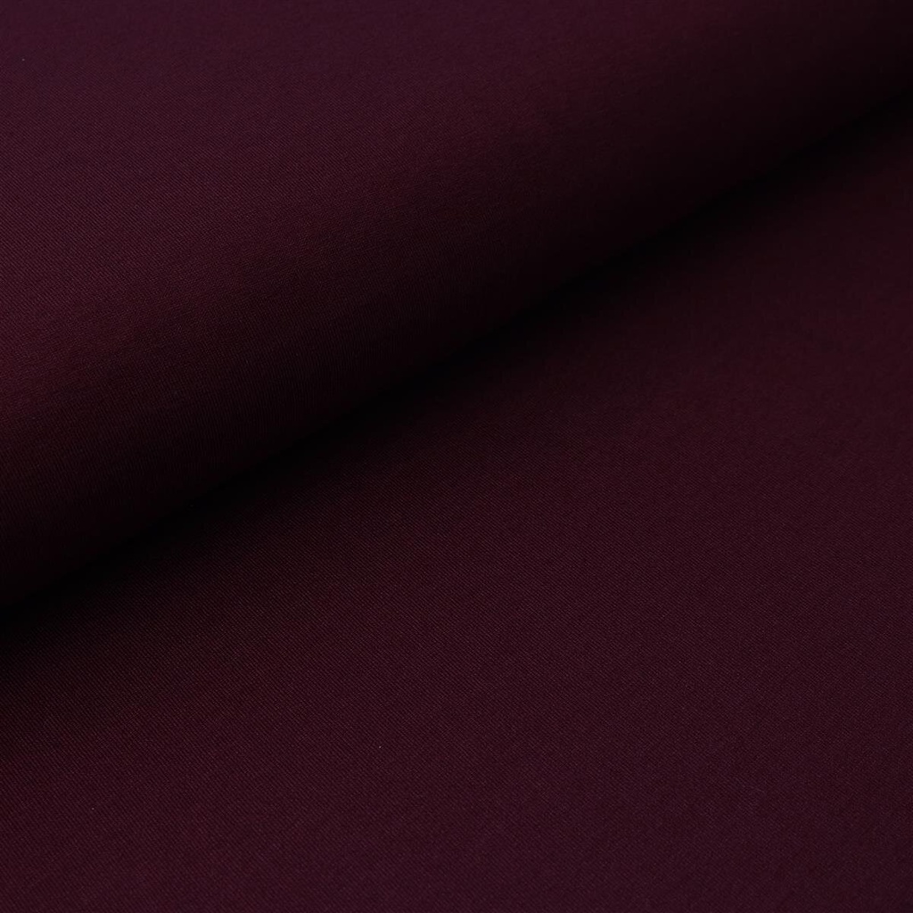 Viskosejersey | Uni, bordeaux