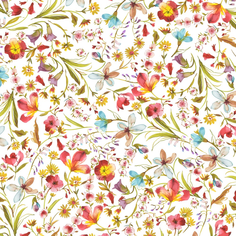 Viscose jersey | floral splendor | floral, white