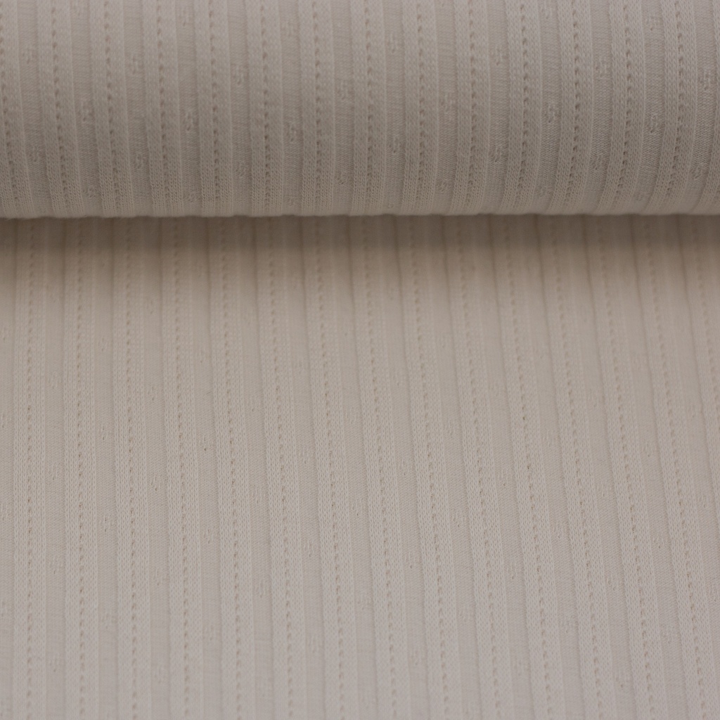 Eyelet knitting | Florence by Swafing | Rib knit in white