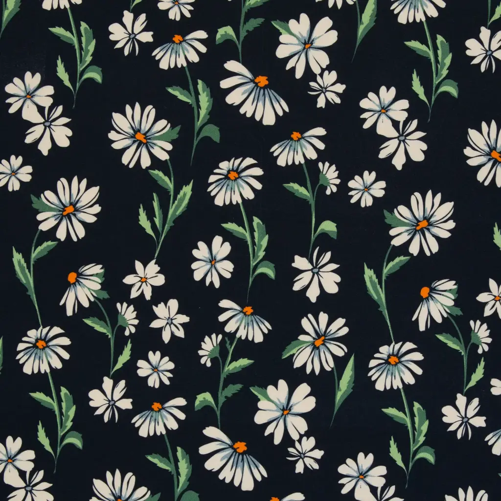 Jersey viscose, Selina, abstrait, fleurs | PIÈCE RESTANTE 1,6 mètres