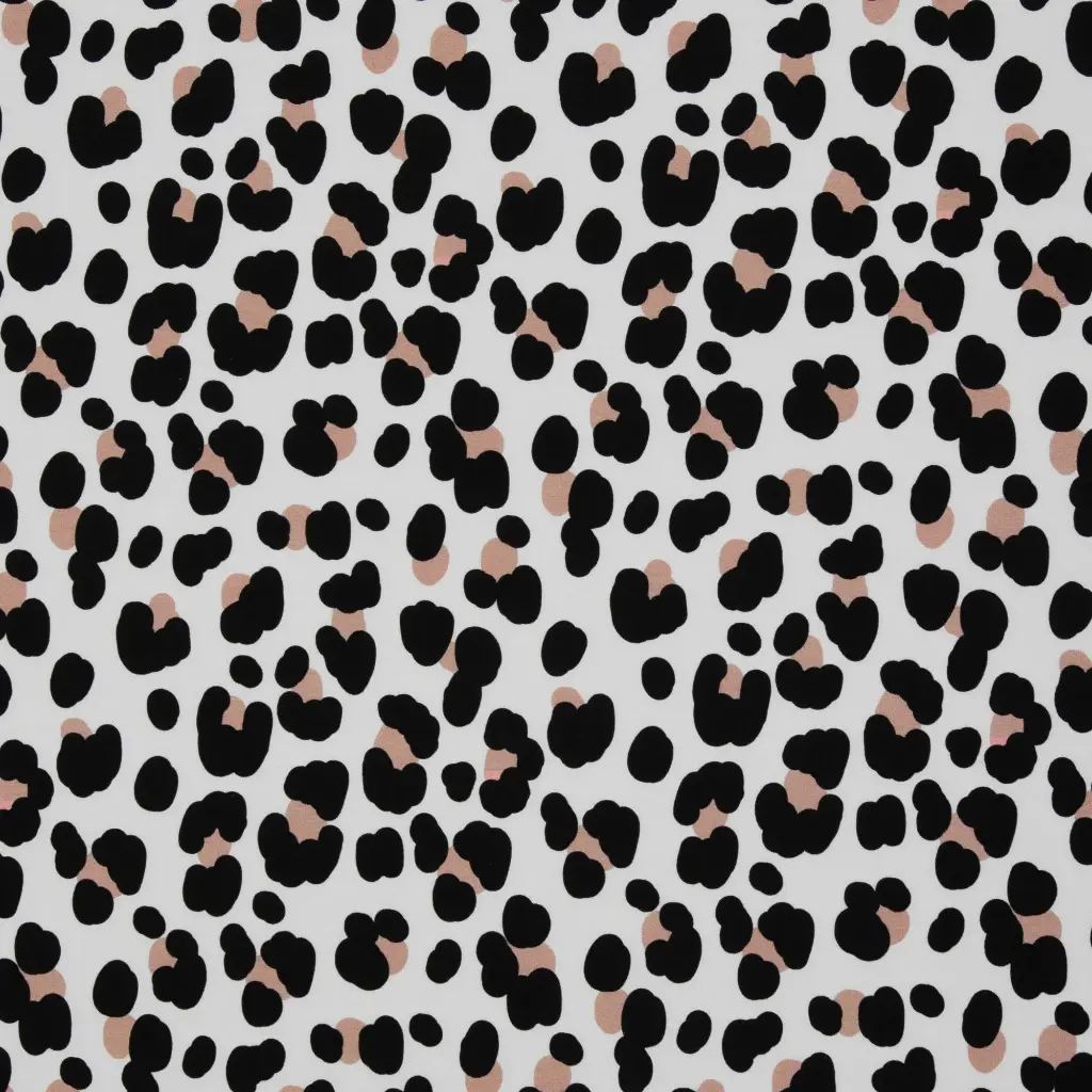 Aislingen | Modal French Terry | Leo Print weiß