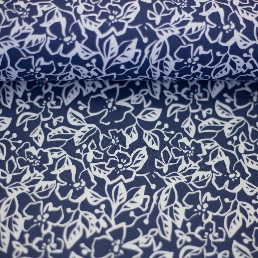 Kim, cotton woven fabric, FS22 diamonds/hearts blue