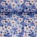 Kim, cotton woven fabric, FS22 diamonds/hearts blue