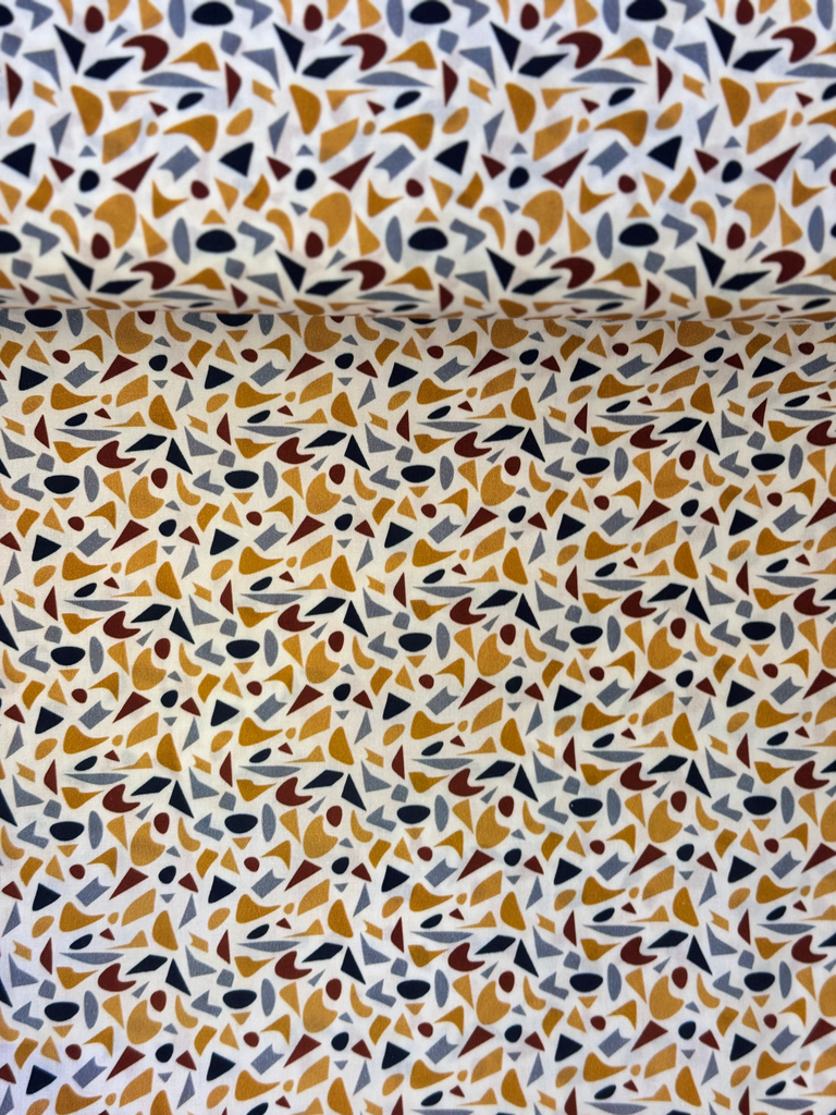 Kim, tissu en coton, FS22 losanges/coeurs bleu