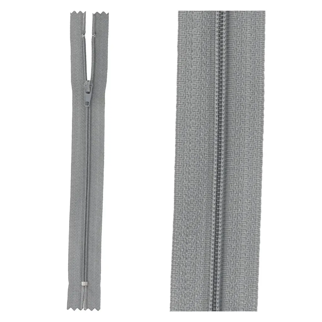 Reißverschluss unteilbar G18 dunkelgrau