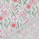 Baumwolle, Popeline | Blumen, weiss