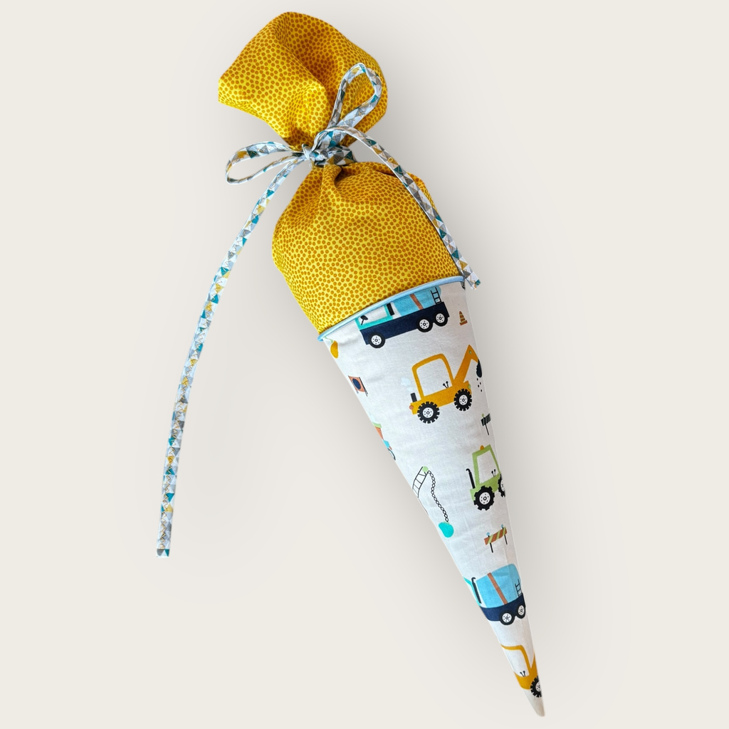 Schultüte Baufahrzeuge