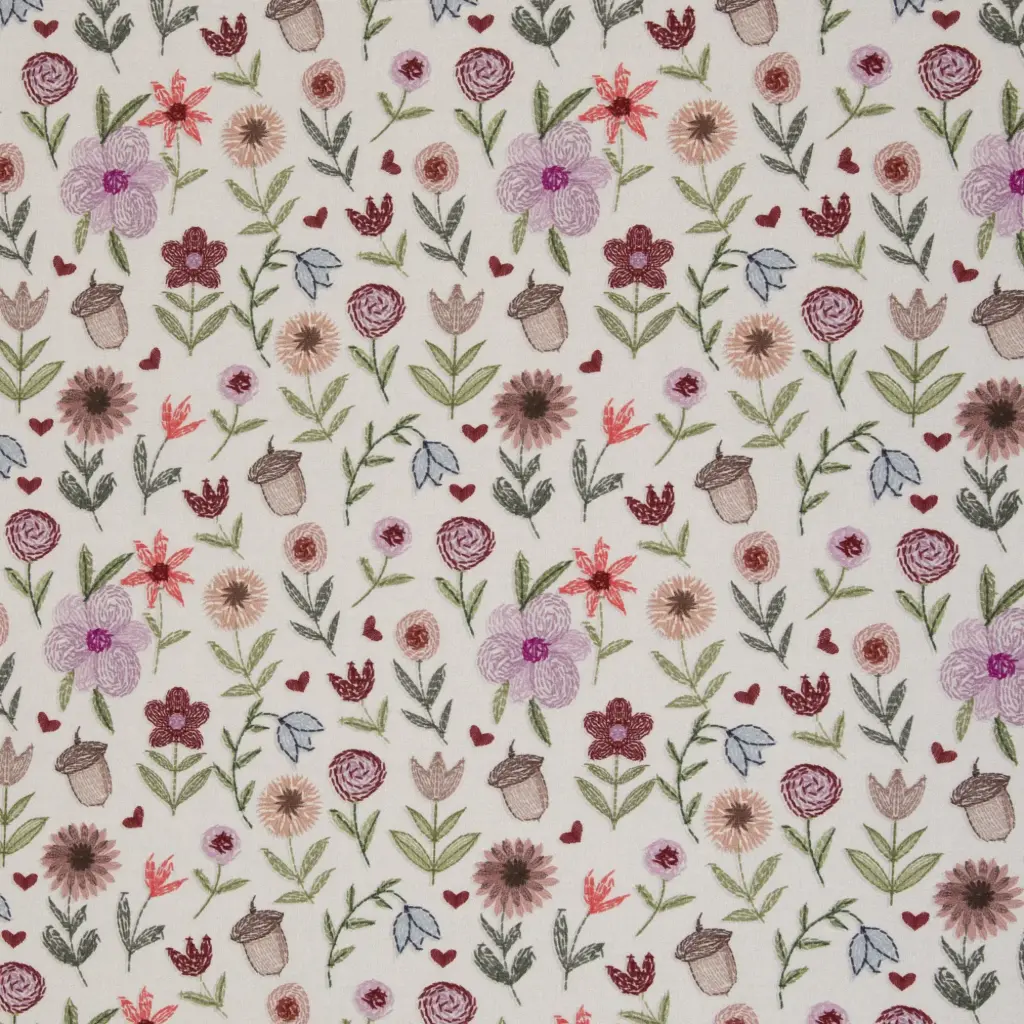 French Terry | Embroidery Flowers by Christiane Zielinski 