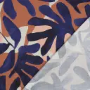 Baumwollsatin | Blumen | blau