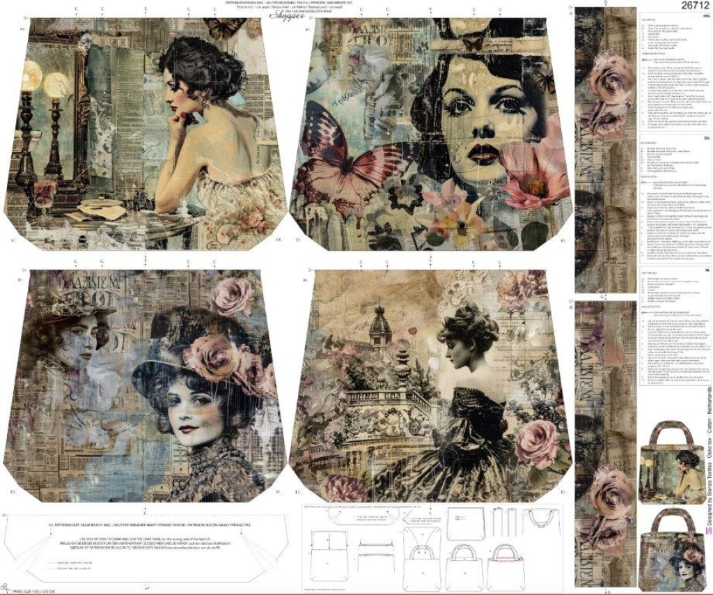 Panel DIY | Shopper/Tasche zum Ausschneiden und Nähen | Newspaper Lady