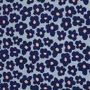 Viskosejersey | Happy Flowers by Cherry Picking | blau