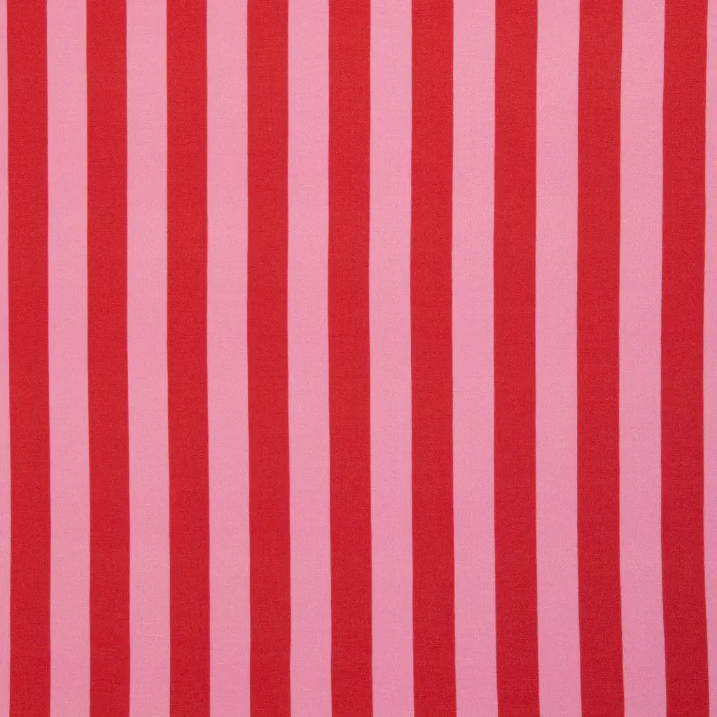 Viskose Jersey, Slub-Jersey | Happy Stripes by Cherry Picking | rosa/rot