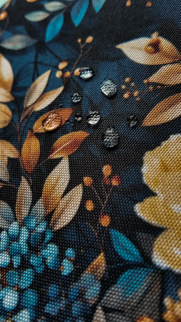 Swafing Oxford-Gewebe „Flowing Bloom“ von Sarah Mariam | blau