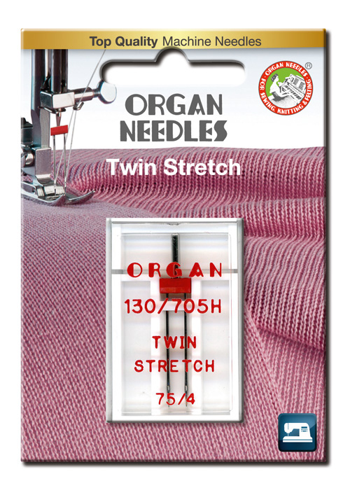 Organ Stretch Zwillingsnadel 75/4,0 mm – 130/705 H Twin Stretch – 1 Stück