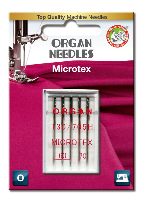 Organ Microtex Nähmaschinennadeln 130/705 H – Stärke 60/70 – 5 Stück