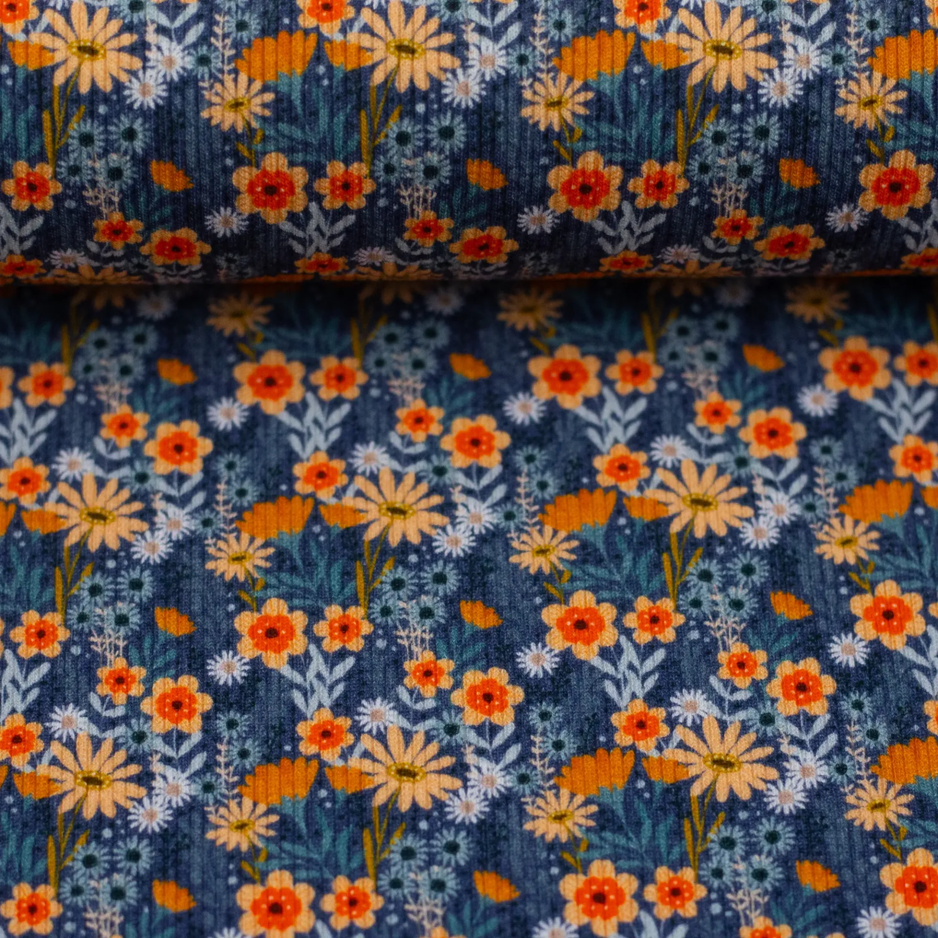 Rippjersey | Sunny Meadow by Claire's Creative Fores | blau