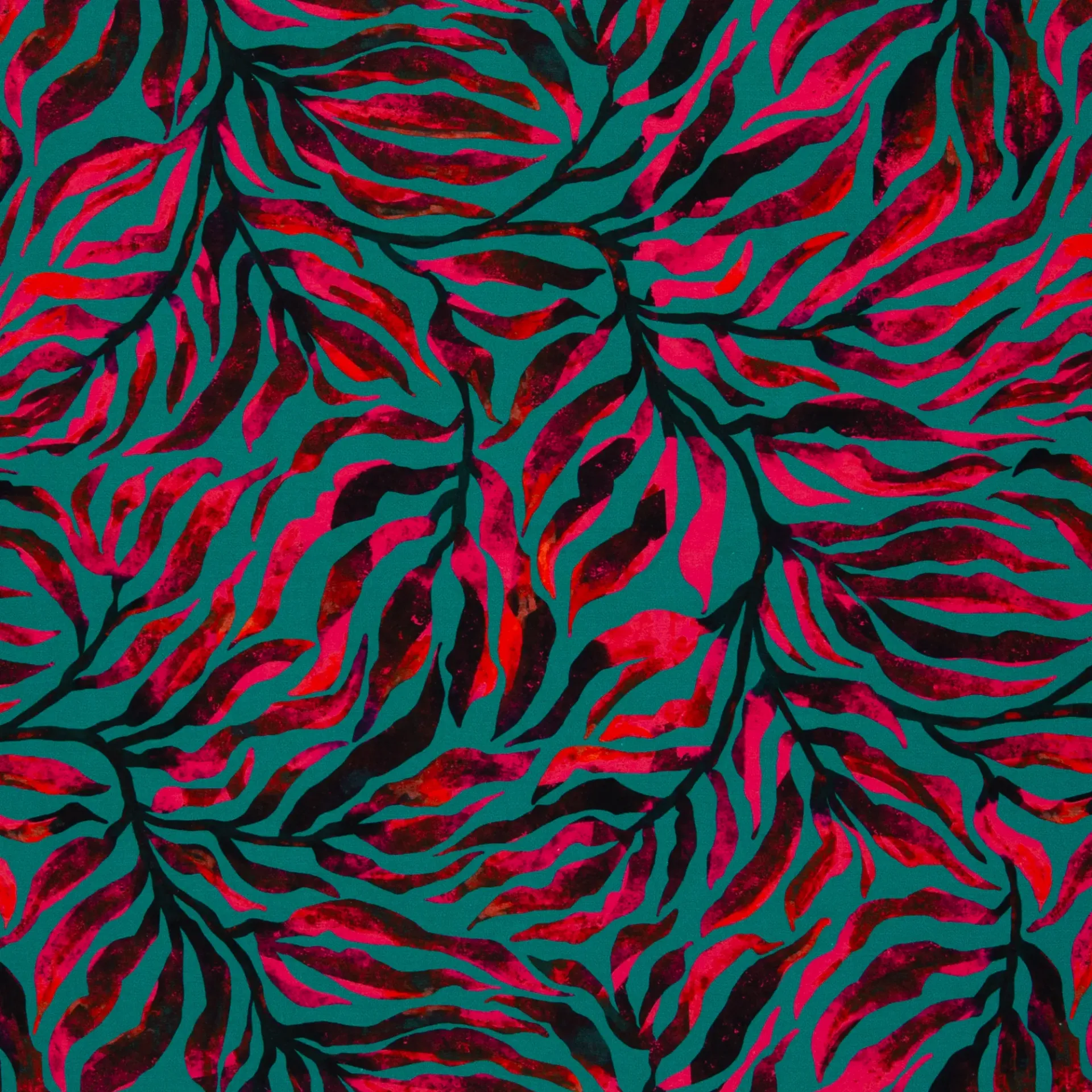 Baumwolljersey | Luminosa von Bienvenido Colorido | Fuchsia und Smaragd