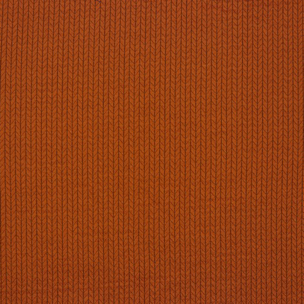 Cotto recyclé, jersey de coton, jacquard, motif chevrons, rouille/rouge