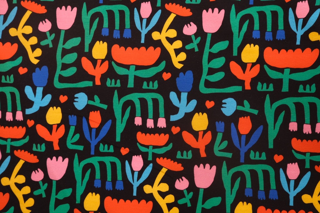 French Terry | Color Flower by Stenzo| schwarz