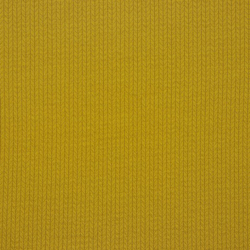 Coton recyclé, jersey de coton, jacquard, motif chevrons, ocker/moutarde
