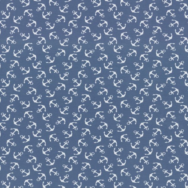 Verena, jersey cotton, anchor, smoke blue