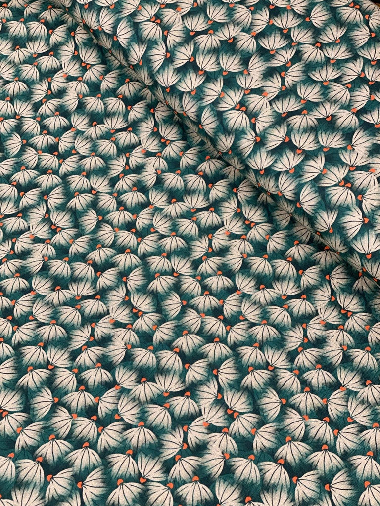 Jersey viscose | Fleurs par TDC Design | Fleurs, abstrait, vert