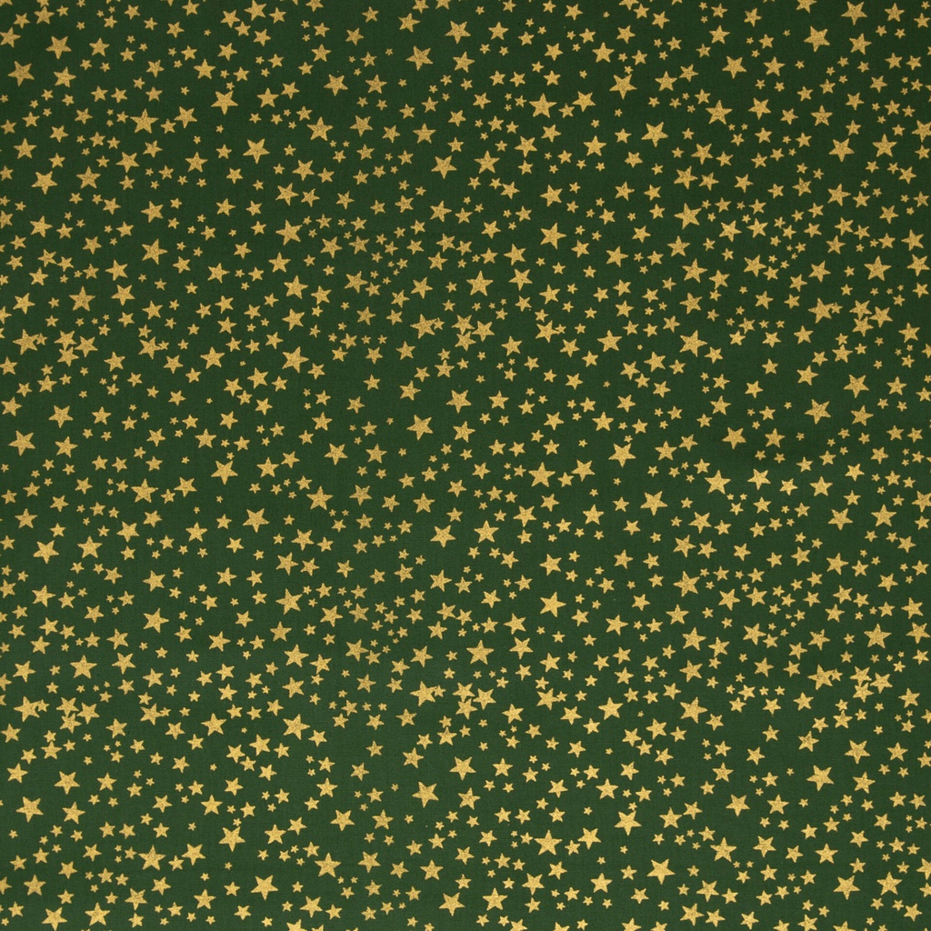 Tissu en coton, Noël | Neuss par Swafing | vert avec des étoiles