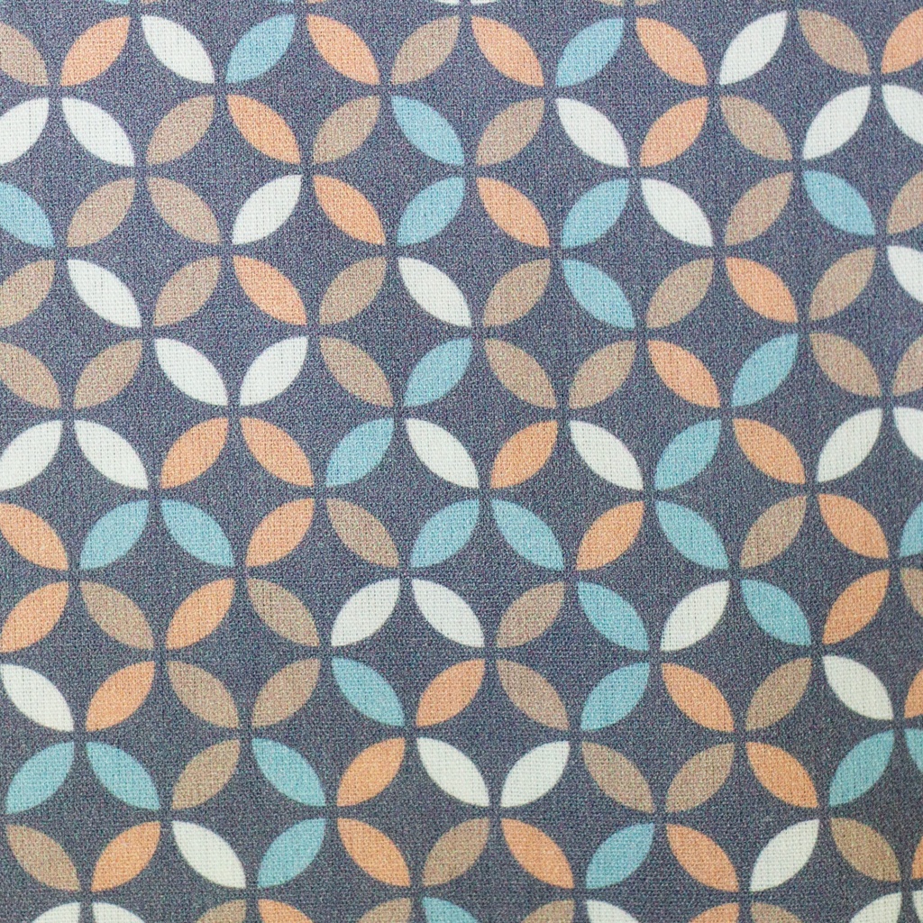 Cotton woven fabric | Kansas by Swafing | Circles, colorful/dark gray