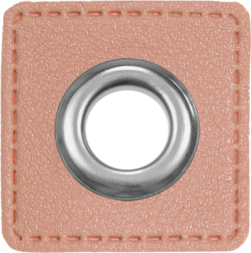 2 eyelet patches for cords | Imitation leather | 718 pale pink