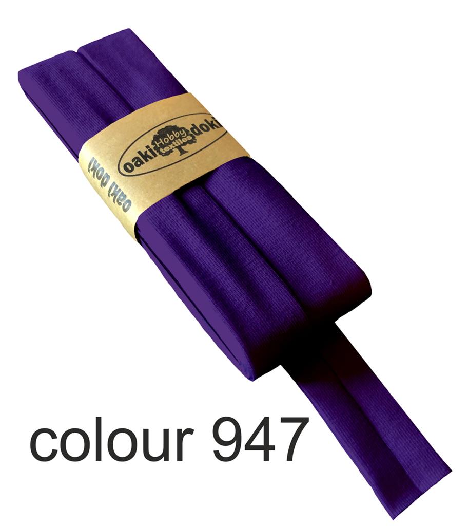 Jersey bias binding | oaki doki | different colors | 3 meters, 20mm<span> - </span>purple