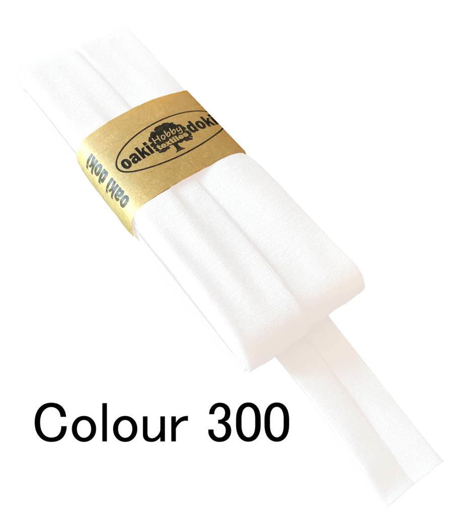 Jersey bias binding | oaki doki | different colors | 3 meters, 20mm<span> - </span>white