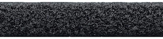 Polaire velours ou bande Velcro à coudre, 20 mm, Velcro <span> - </span>noir, bande polaire