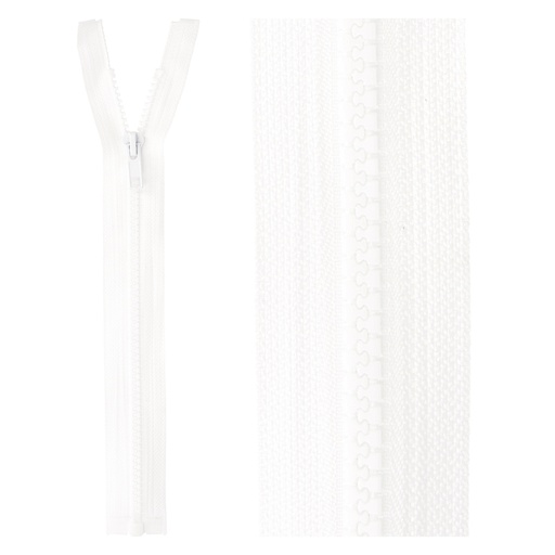 [RVSTETRT45F501] Divisible zipper G45 white