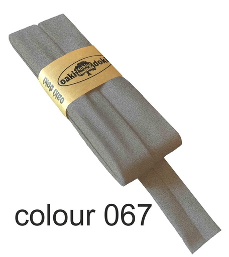 [198410-067] Jersey bias binding | oaki doki | different colors | 3 meters, 20mm mottled medium gray 067
