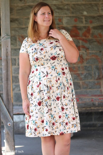 [082167-672010] Viskosejersey | Amsterdam by Swafing | geblümt, weiß | Reststück 1,4M