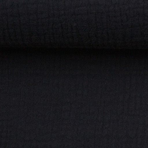 [080985-000299] Double Gauze, Muslin | Jenke by Swafing | black 299