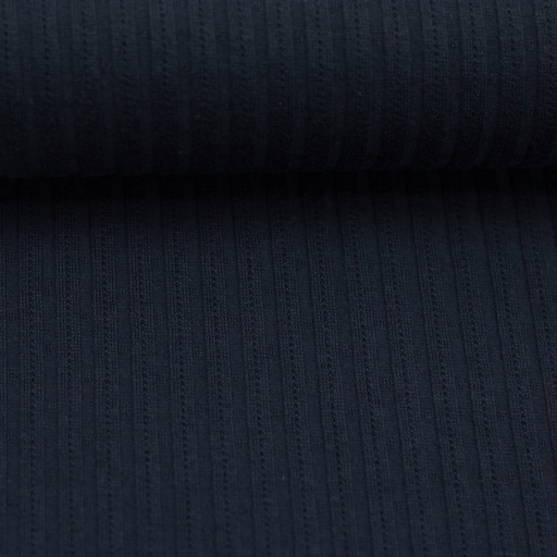 [082200-000597] Eyelet knitting | Florence by Swafing | Rib knit in blue