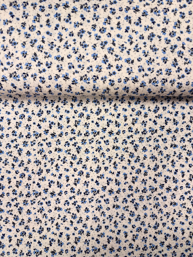 [25126 09] Baumwolle/Webware | Blue Flowers | Blümchen 