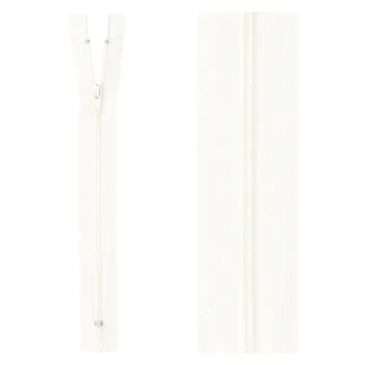 [RVSTET12F841] Reißverschluss unteilbar G12 elfenbein