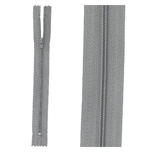 [RVSTET18F578] Reißverschluss unteilbar G18 dunkelgrau