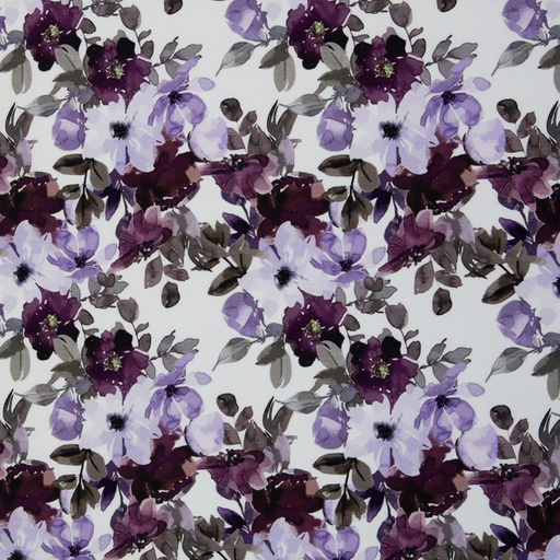 [082514-251011] Baumwolljersey | Lena by Swafing | Blumen Lila