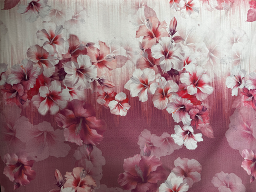 [25009-12] Baumwolljersey | Blumen, rosa | Stenzo