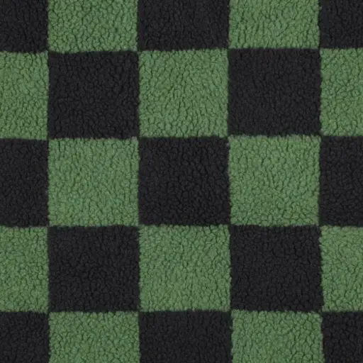 [05638.005] Teddy Jacquard | Quadrate in Grün & Anthrazit