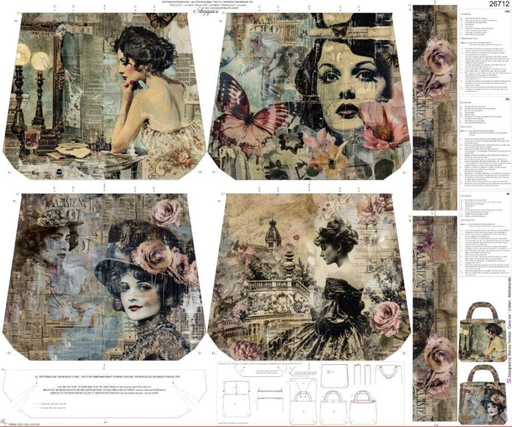 Panel DIY | Shopper/Tasche zum Ausschneiden und Nähen | Newspaper Lady